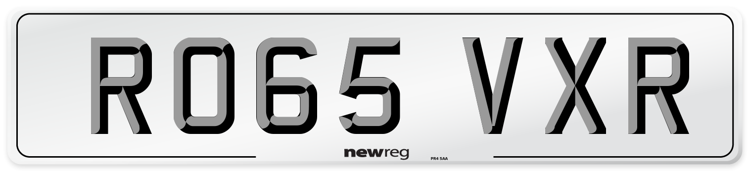 RO65 VXR Number Plate from New Reg
